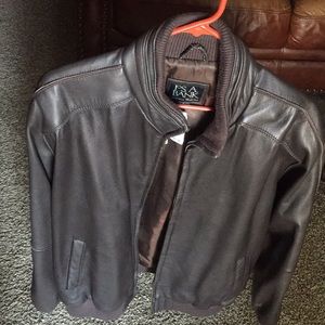 Jos. A. Bank Brown All Genuine Leather Jacket